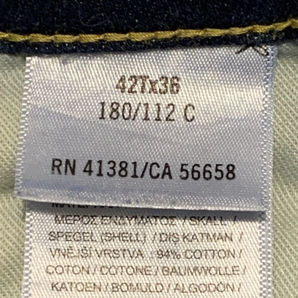 Polo Ralph Lauren Jeans Mens 42Tx36 Hampton Relaxed Straight Blue Denim RN41381